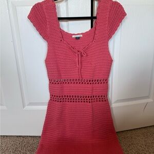 American Eagle Outfitters Coral Knit Mini Dress